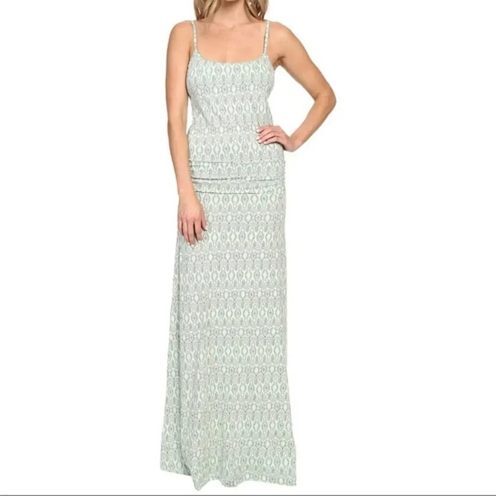 TOAD & CO Long Island Dress Mint Green Maxi Tank Size Small Tencel Cotton Summer